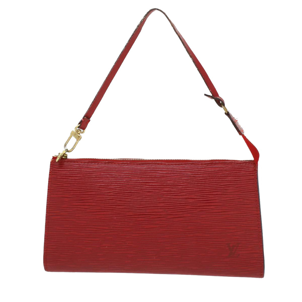 LOUIS VUITTON Epi Pochette Accessoires Pouch Red Rouge M52987 LV am3564