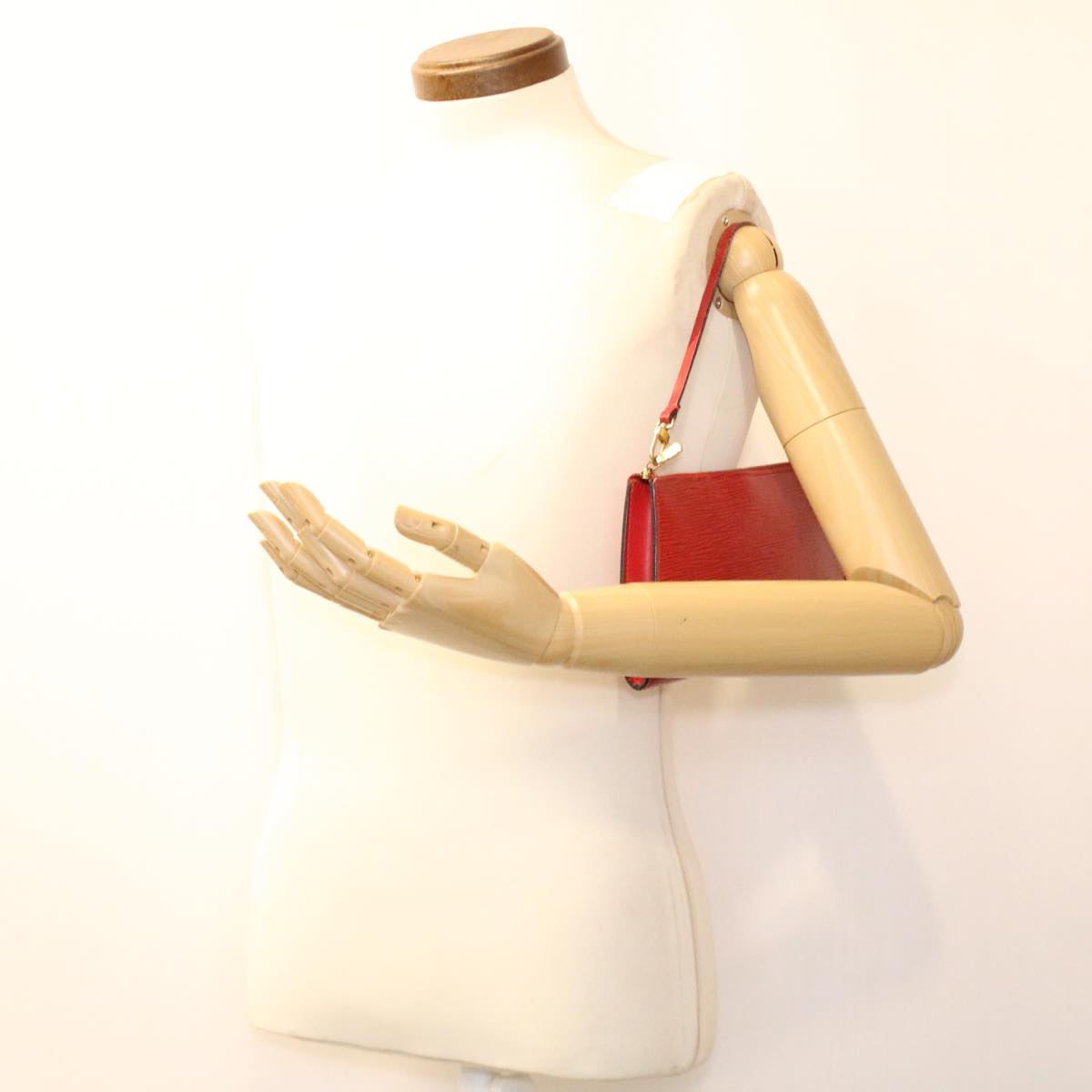 LOUIS VUITTON Epi Pochette Accessoires Pouch Red Rouge M52987 LV am3564