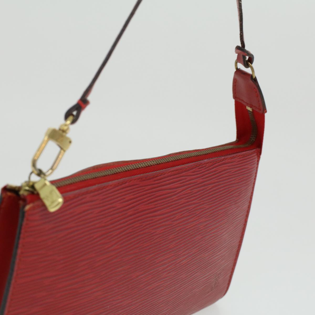 LOUIS VUITTON Epi Pochette Accessoires Pouch Red Rouge M52987 LV am3564