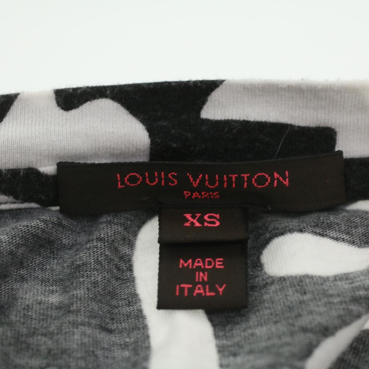 LOUIS VUITTON Monogram Graffiti Shirt XS Black White LV am3915
