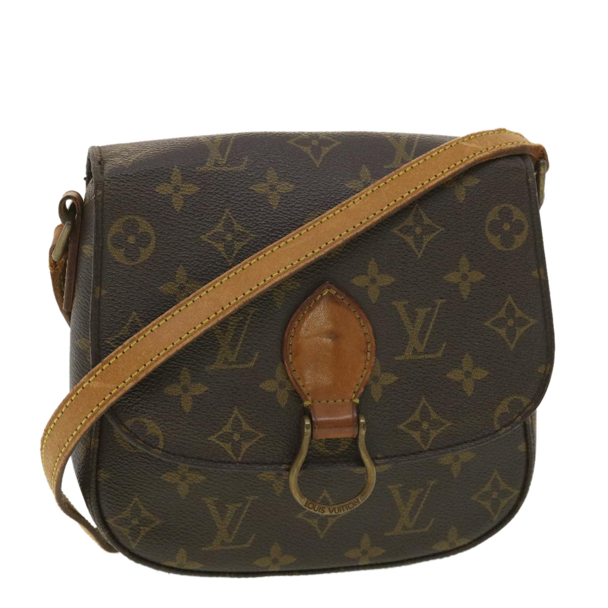 LOUIS VUITTON Monogram Saint Cloud MM Shoulder Bag M51243 LV am3927