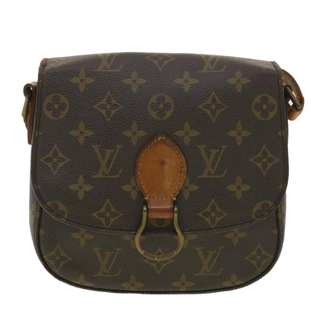 LOUIS VUITTON Monogram Saint Cloud MM Shoulder Bag M51243 LV am3927