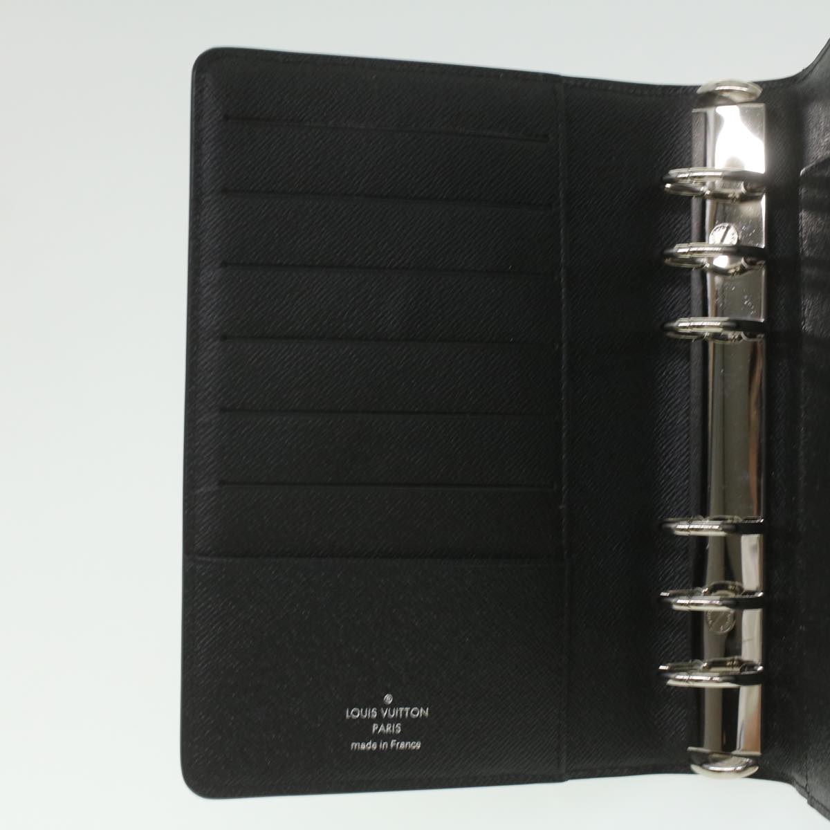 LOUIS VUITTON Epi Agenda MM Day Planner Cover Black R20202 LV am3944