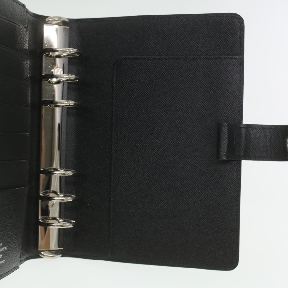 LOUIS VUITTON Epi Agenda MM Day Planner Cover Black R20202 LV am3944