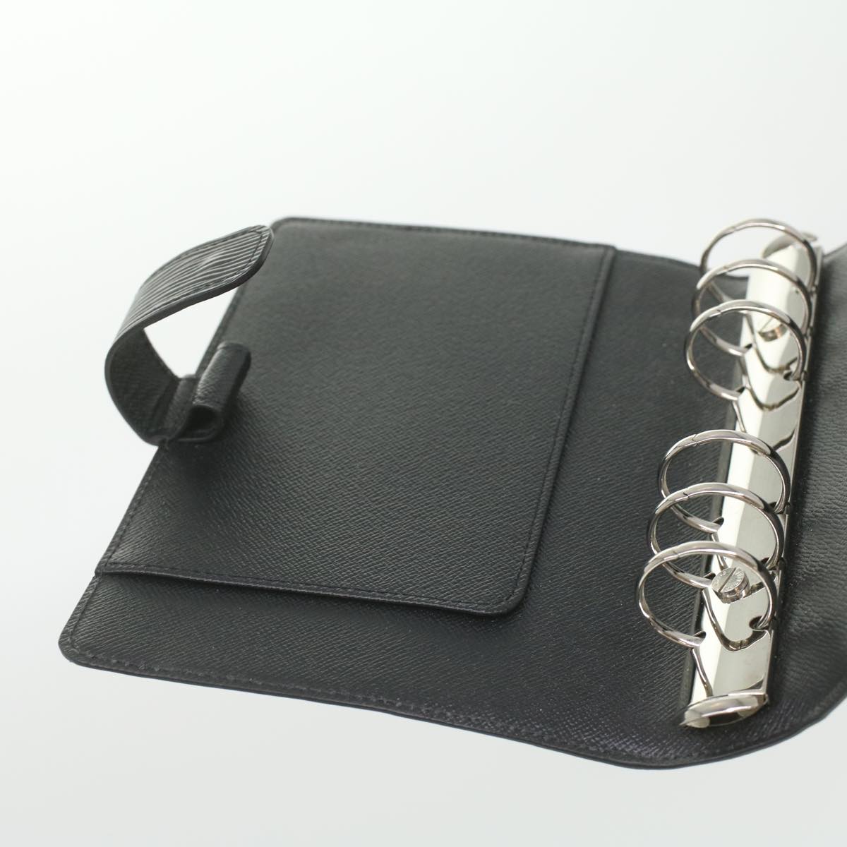 LOUIS VUITTON Epi Agenda MM Day Planner Cover Black R20202 LV am3944