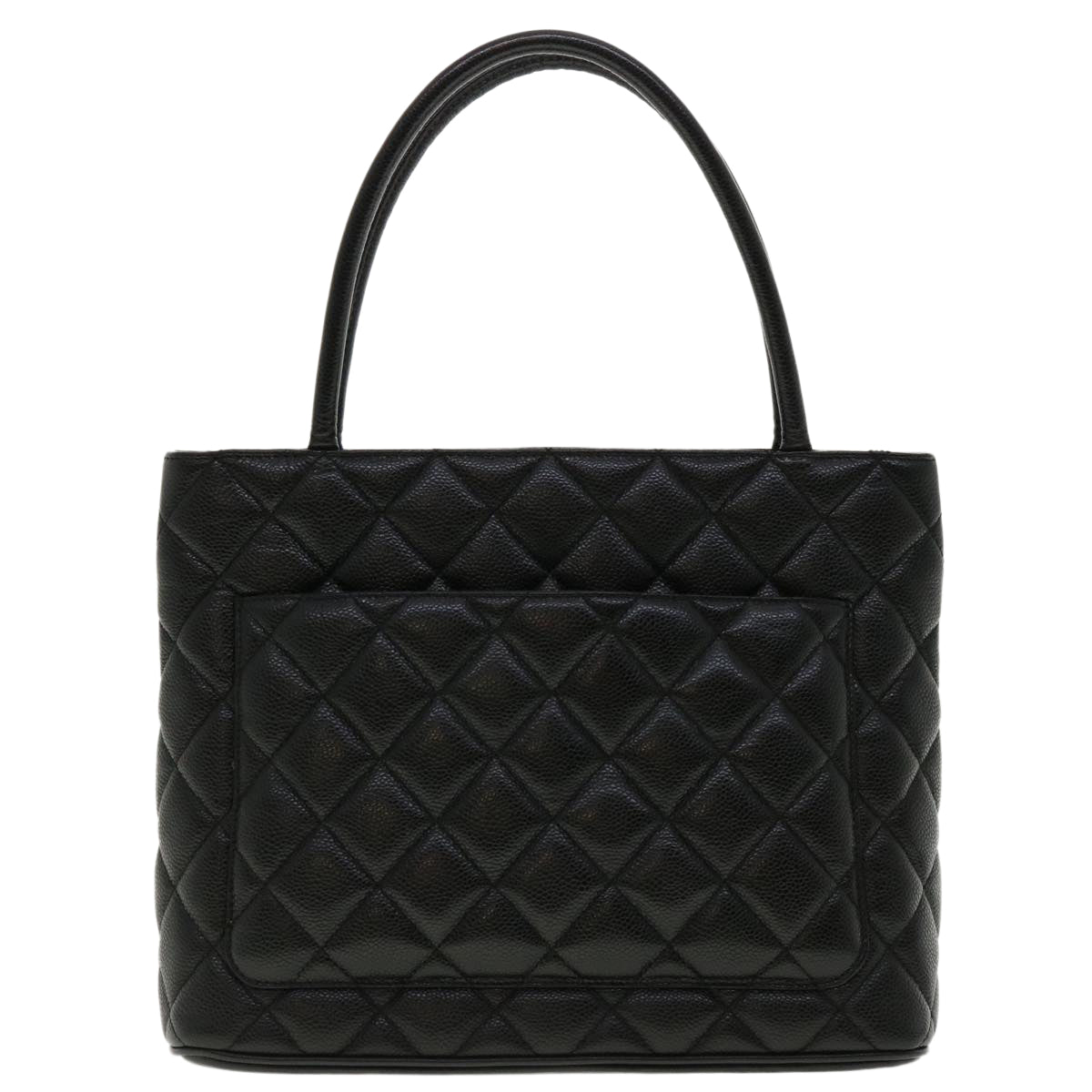 Luxury Chanel Tote Bag Caviar Skin Black CC  am4270