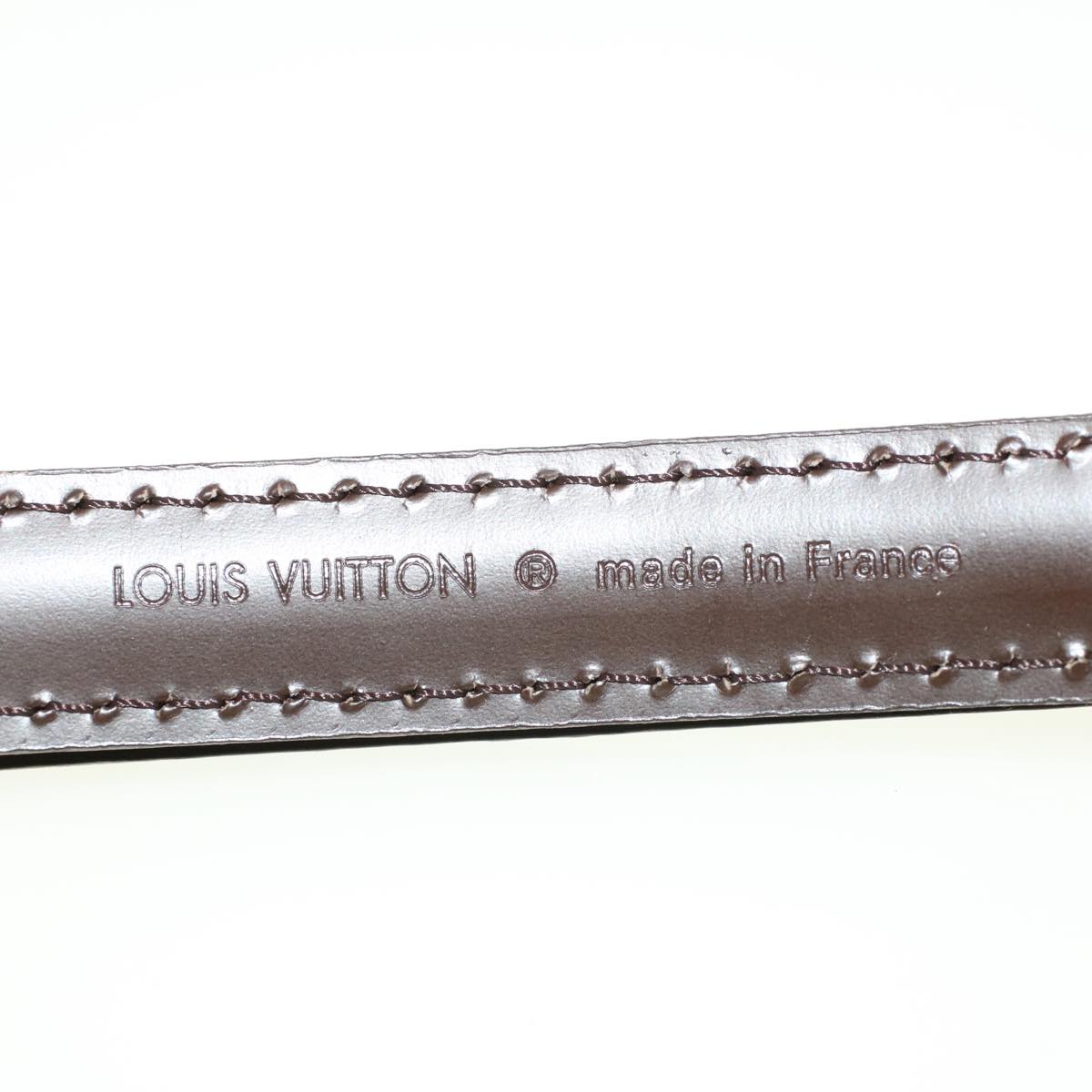 LOUIS VUITTON Damier Ebene Adjustable Shoulder Strap Leather am4515