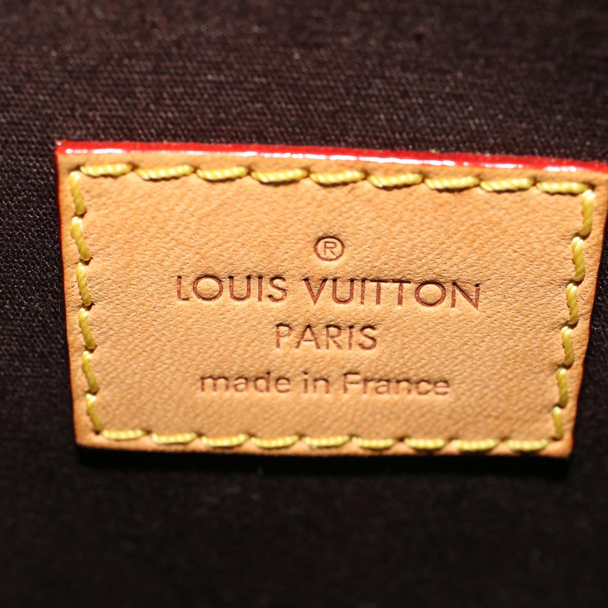LOUIS VUITTON Monogram Vernis Alma PM Hand Bag Amarante M91611 LV am4520