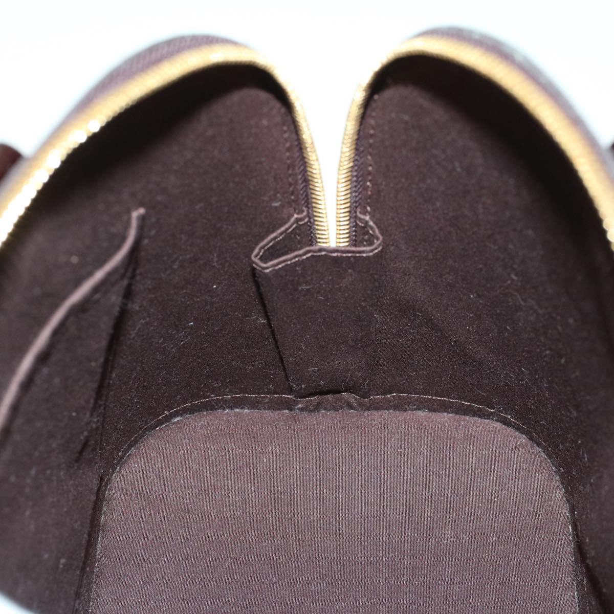 LOUIS VUITTON Monogram Vernis Alma PM Hand Bag Amarante M91611 LV am4520