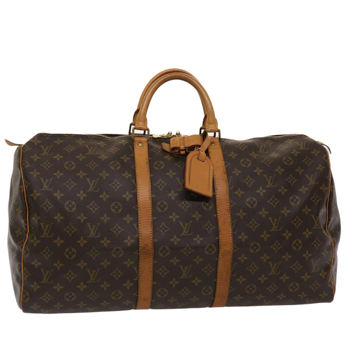 LOUIS VUITTON Monogram Keepall 55 Boston Bag M41424 LV am4531