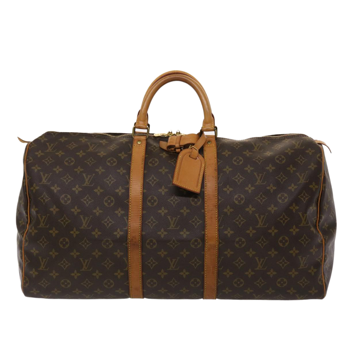 LOUIS VUITTON Monogram Keepall 55 Boston Bag M41424 LV am4531
