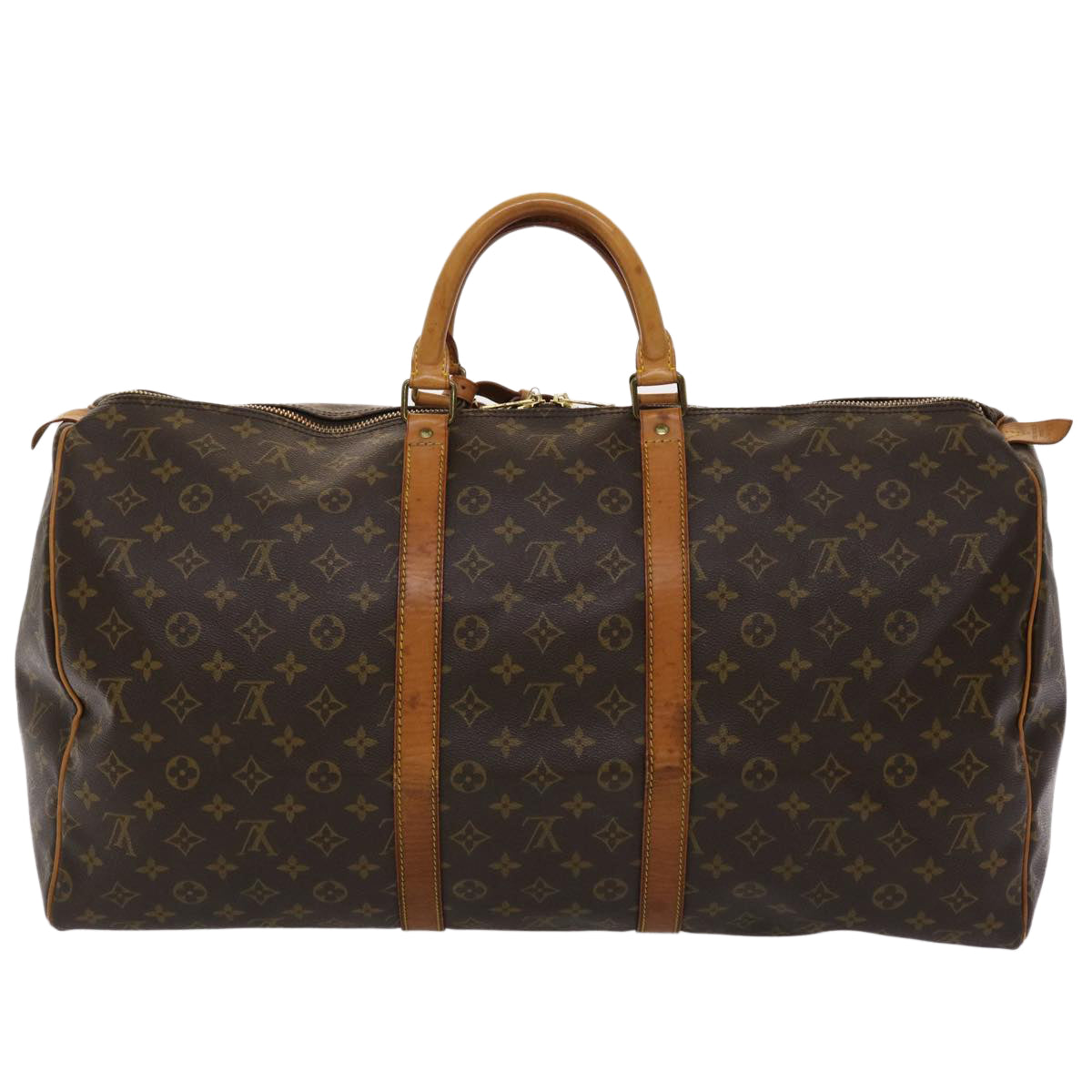 LOUIS VUITTON Monogram Keepall 55 Boston Bag M41424 LV am4531
