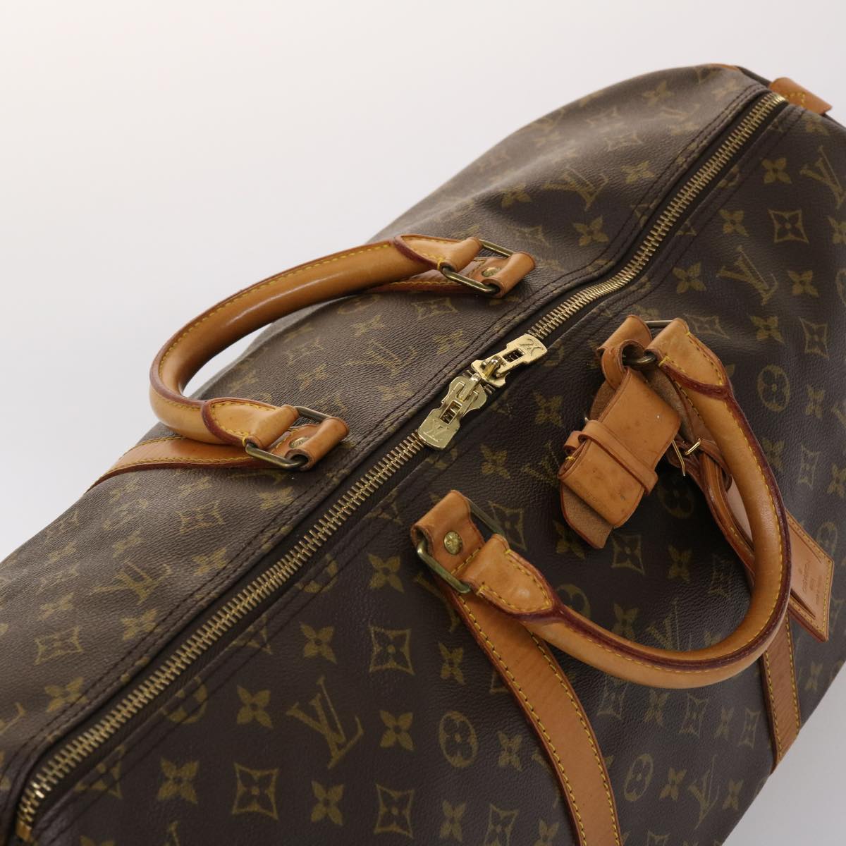 LOUIS VUITTON Monogram Keepall 55 Boston Bag M41424 LV am4531
