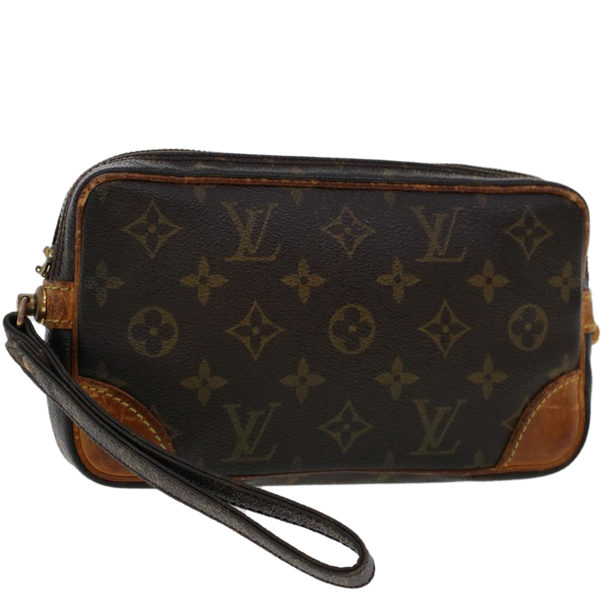 LOUIS VUITTON Monogram Marly Dragonne PM Clutch Bag M51827 LV am4548