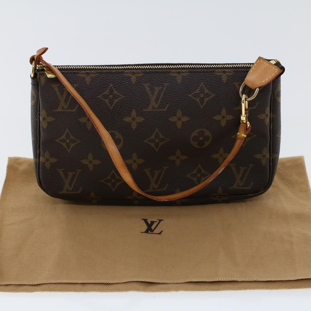 LOUIS VUITTON Monogram Pochette Accessoires Pouch M51980 LV am4558