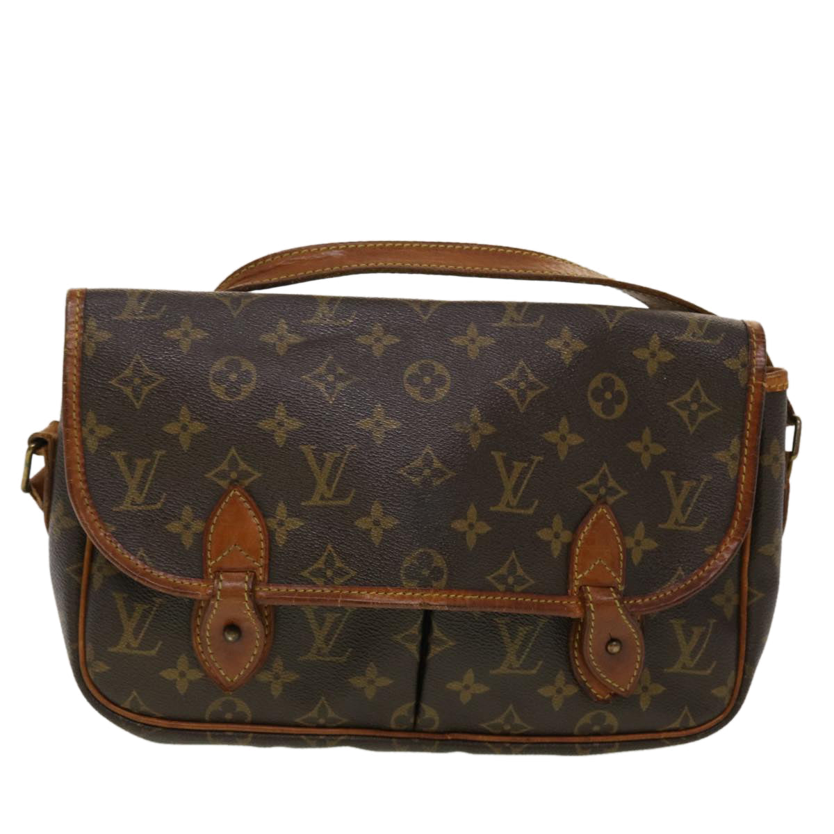 LOUIS VUITTON Monogram Gibeciere MM Shoulder Bag M42247 LV am4560