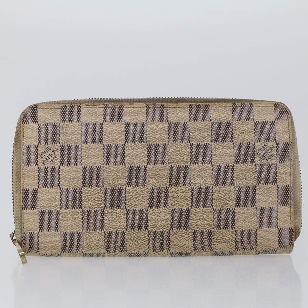 LOUIS VUITTON Damier Ebene Azur Zippy Wallet Long Wallet 2Set LV am4572