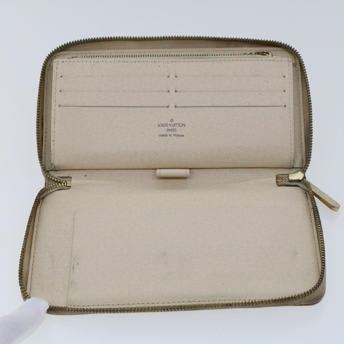 LOUIS VUITTON Damier Ebene Azur Zippy Wallet Long Wallet 2Set LV am4572