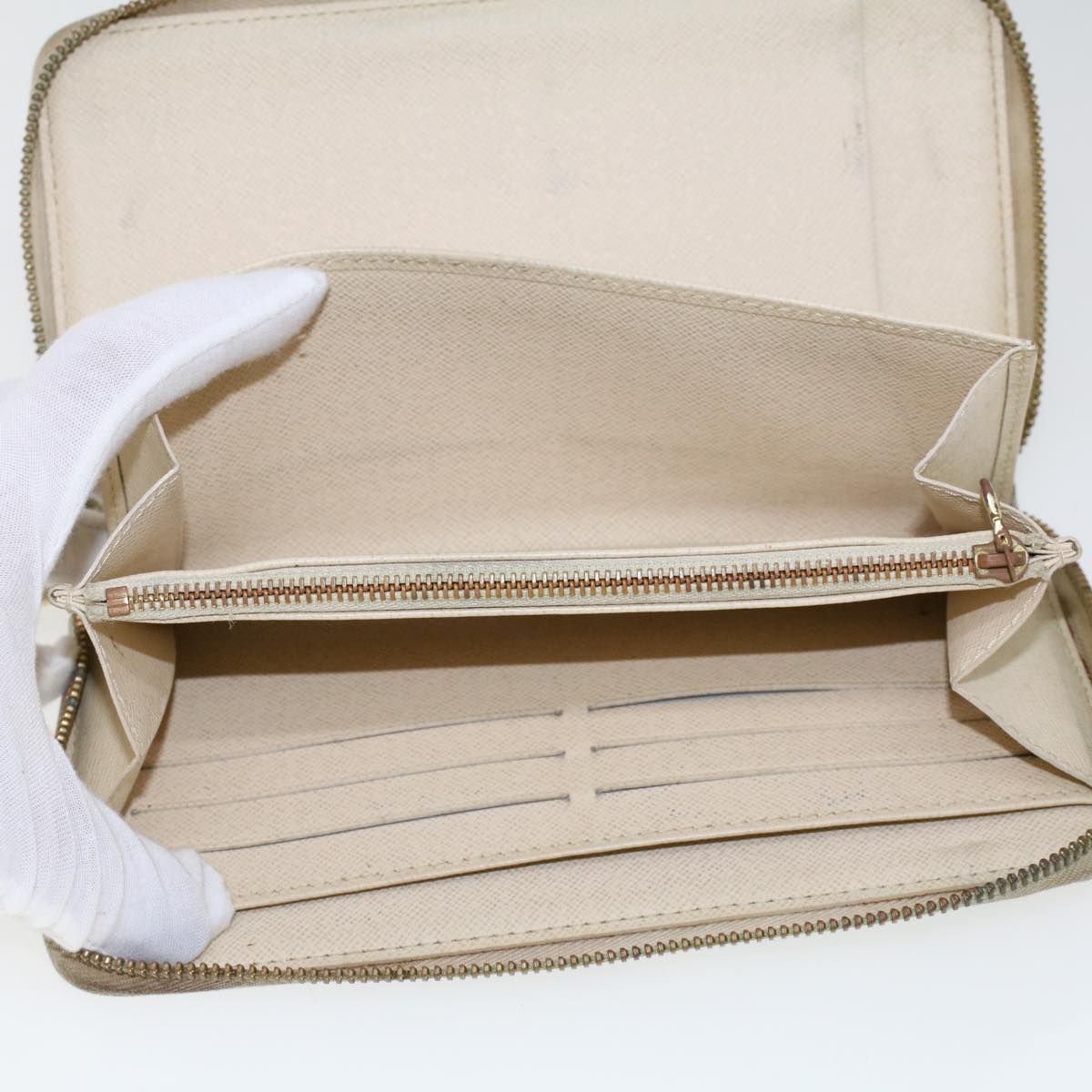 LOUIS VUITTON Damier Ebene Azur Zippy Wallet Long Wallet 2Set LV am4572