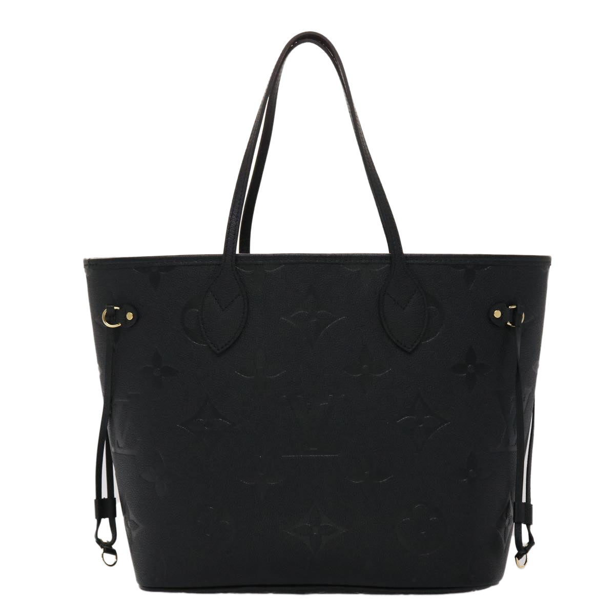 LOUIS VUITTON Monogram Empreinte Giant Neverfull MM Tote Bag Noir M45685 am4613A