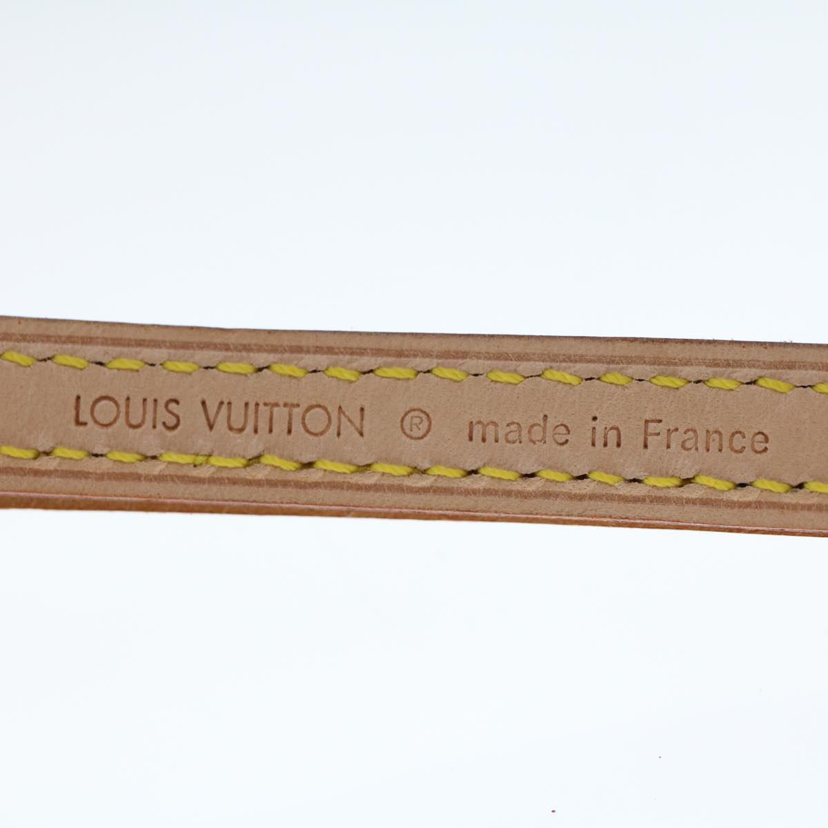 LOUIS VUITTON Shoulder Strap Leather 36.2""-43.3"" Beige LV am4614