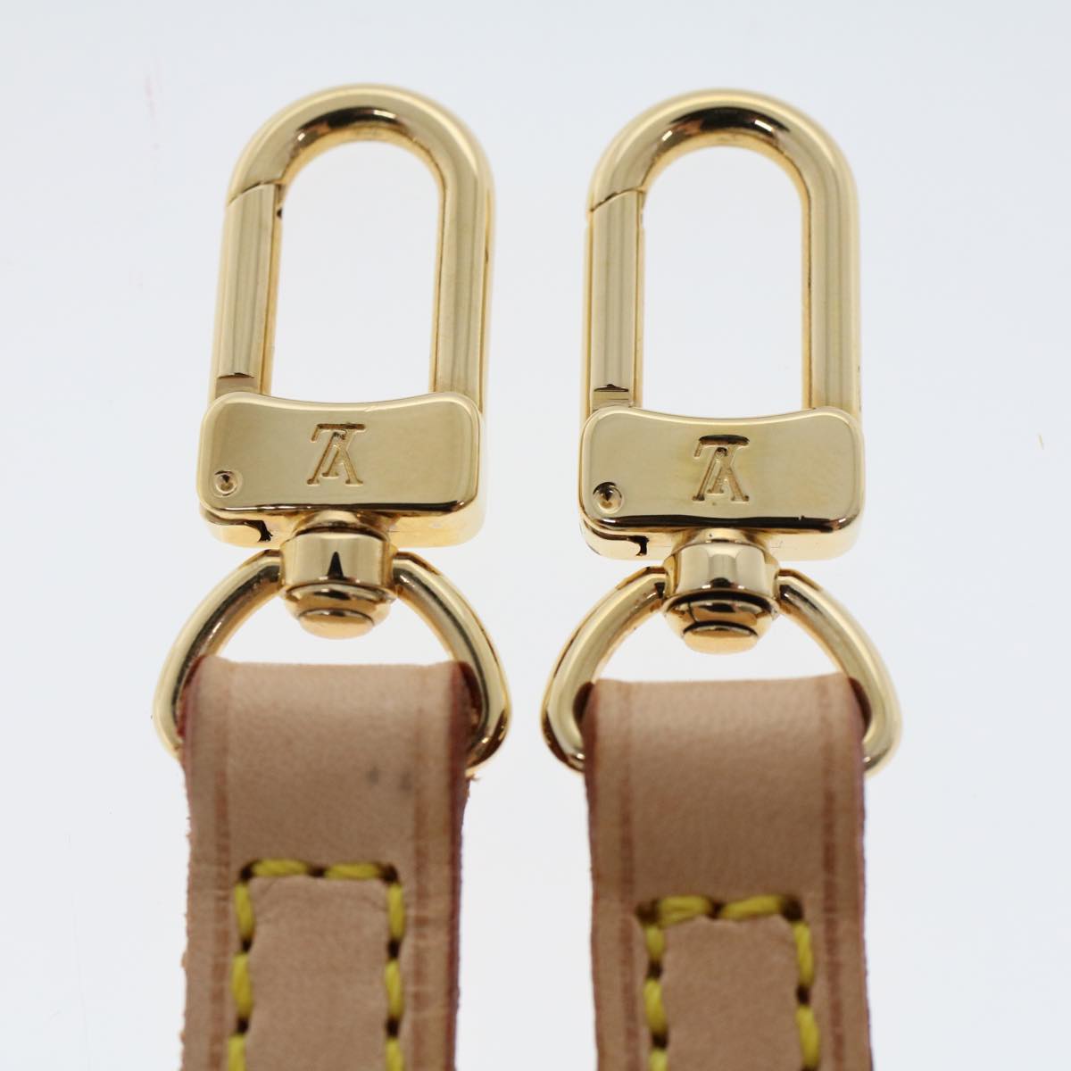 LOUIS VUITTON Shoulder Strap Leather 36.2""-43.3"" Beige LV am4614