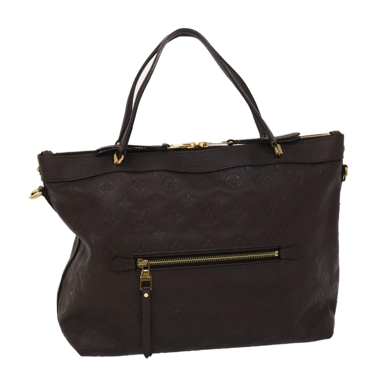 LOUIS VUITTON Monogram Empreinte Bastille MM Hand Bag 2way Brown M41165 am4619