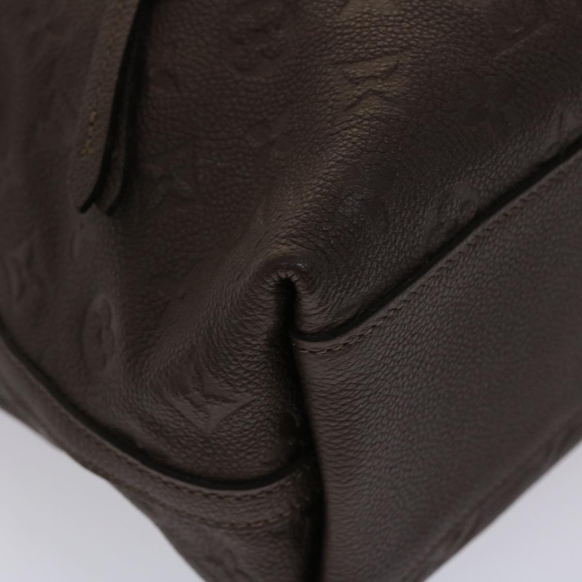 LOUIS VUITTON Monogram Empreinte Bastille MM Hand Bag 2way Brown M41165 am4619