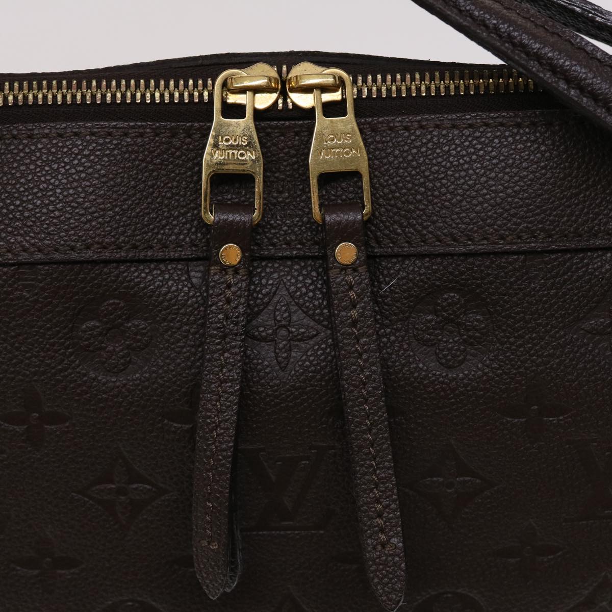 LOUIS VUITTON Monogram Empreinte Bastille MM Hand Bag 2way Brown M41165 am4619