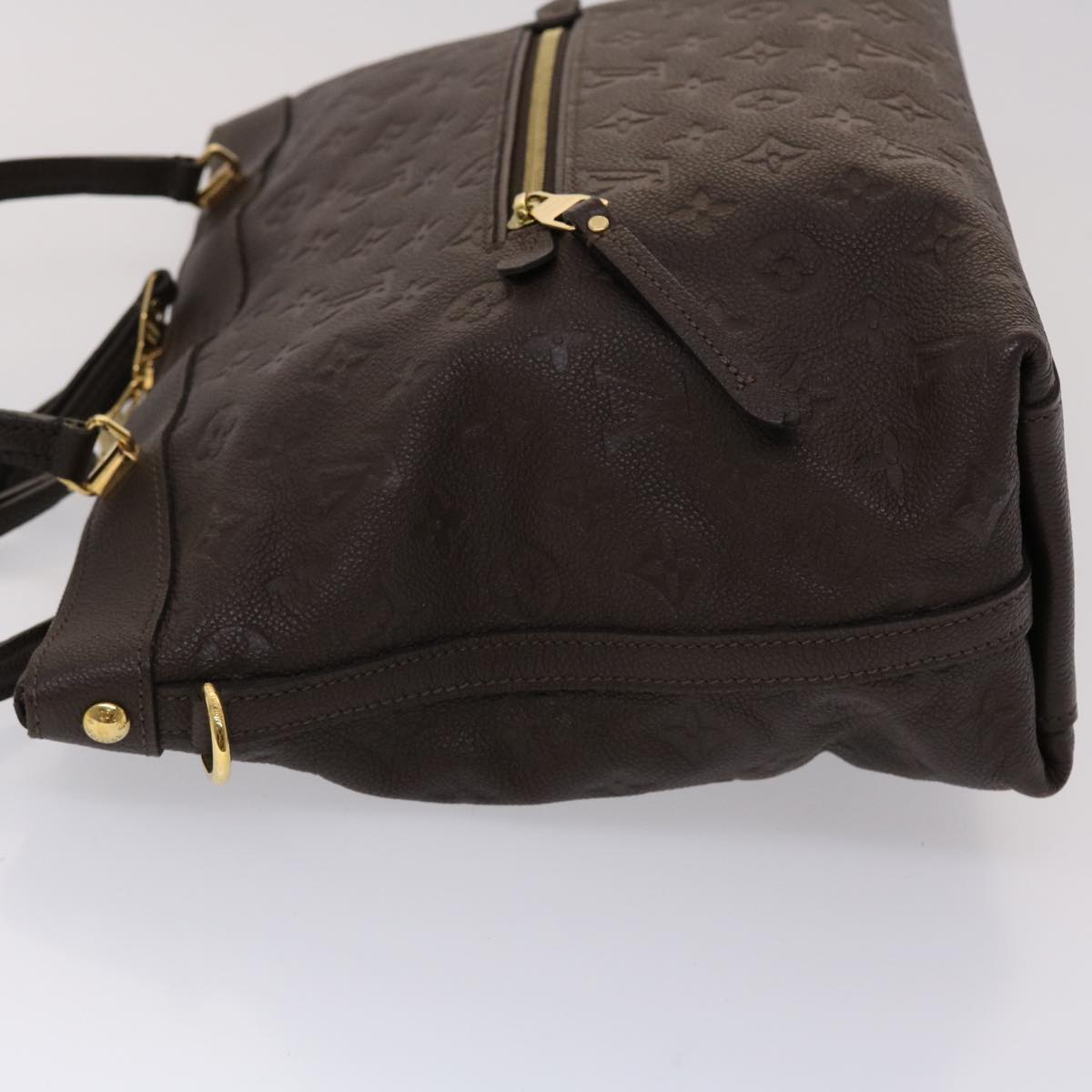 LOUIS VUITTON Monogram Empreinte Bastille MM Hand Bag 2way Brown M41165 am4619