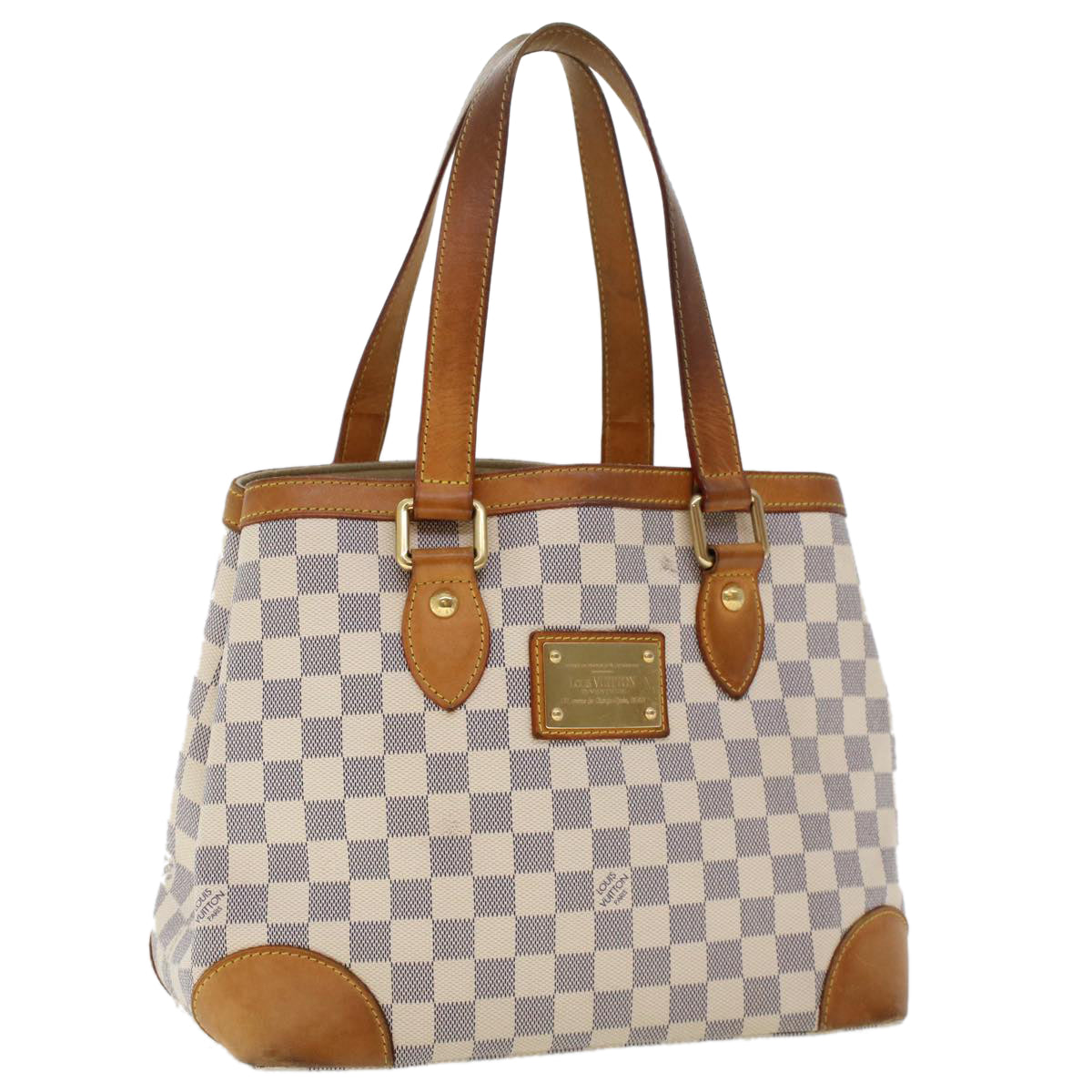 LOUIS VUITTON Damier Azur Hampstead MM Tote Bag N51206 LV am4624
