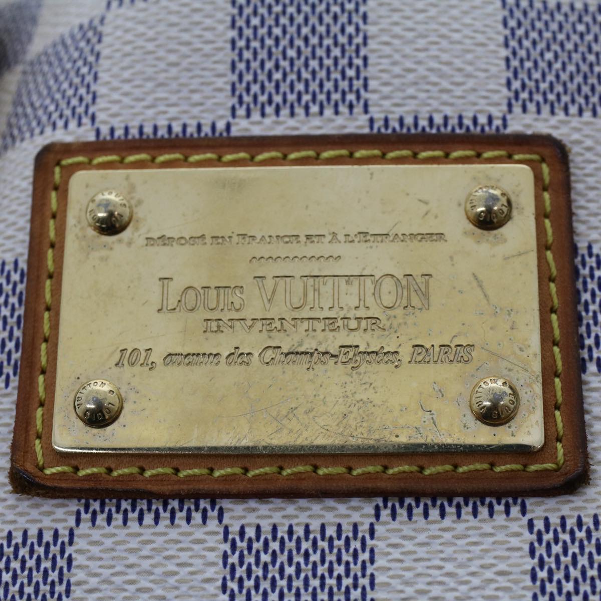 LOUIS VUITTON Damier Azur Hampstead MM Tote Bag N51206 LV am4624