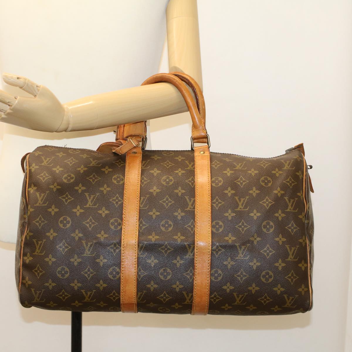 LOUIS VUITTON Monogram Keepall 45 Boston Bag M41428 LV am4631
