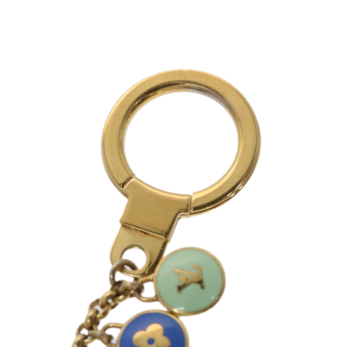 LOUIS VUITTON Monogram Porte Cles Chainne Pastilles Charm M65380 LV am4655