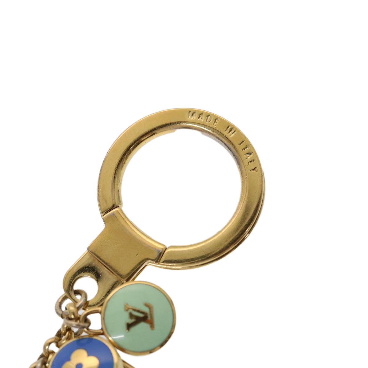 LOUIS VUITTON Monogram Porte Cles Chainne Pastilles Charm M65380 LV am4655