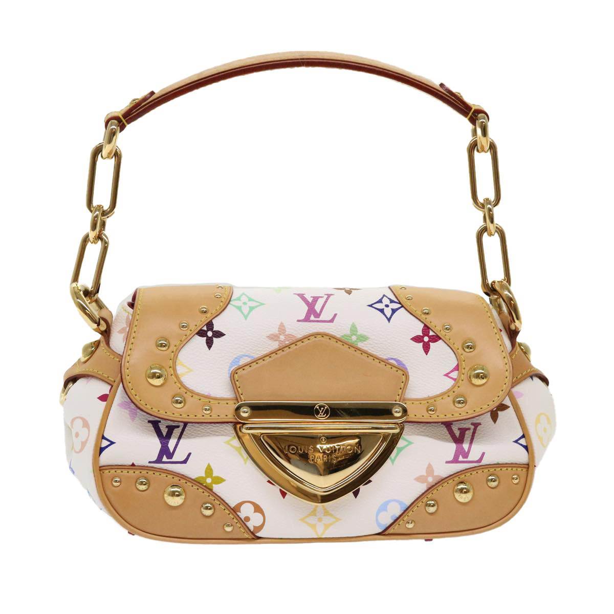 LOUIS VUITTON Monogram Multicolor Marilyn Shoulder Bag White M40127 am4684A