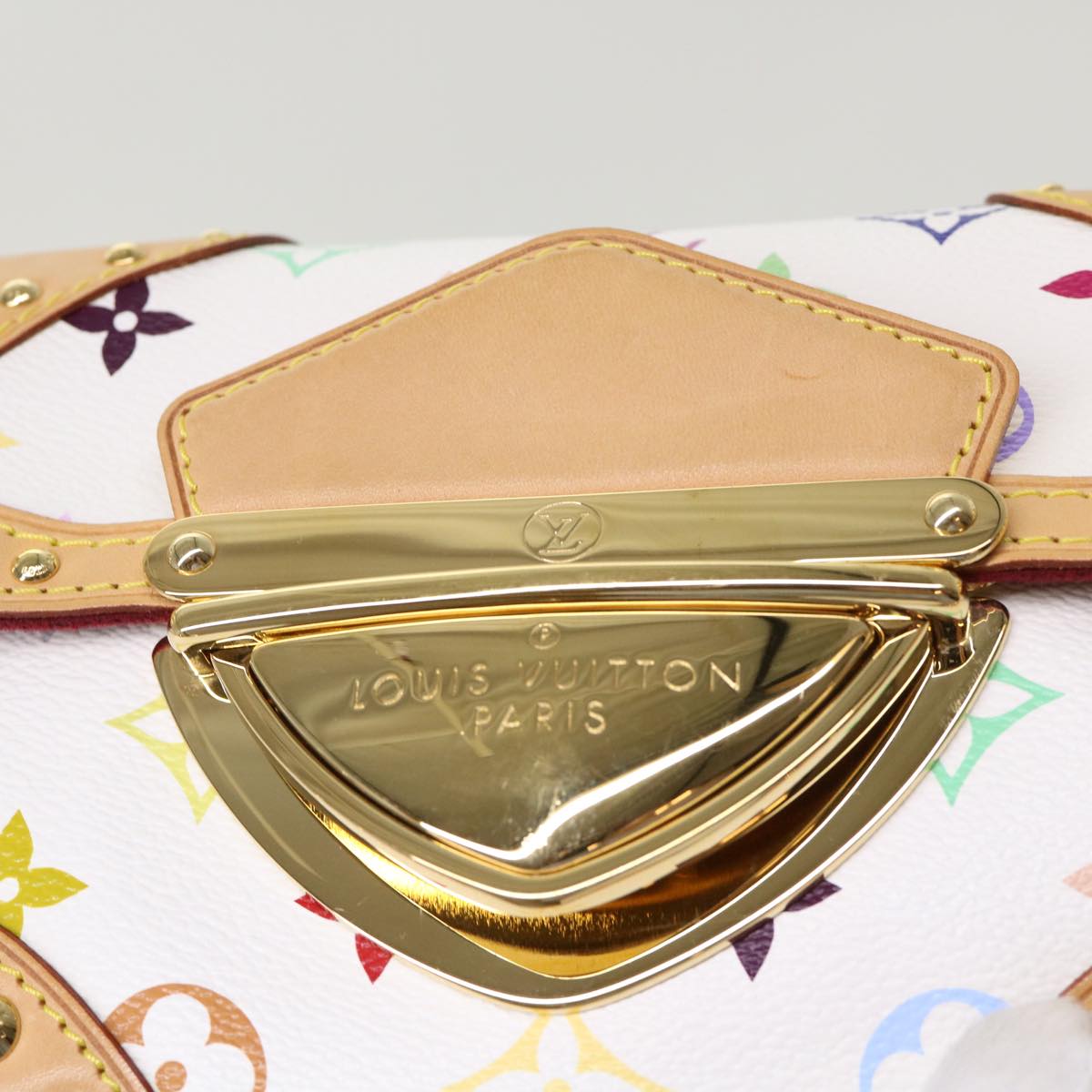 LOUIS VUITTON Monogram Multicolor Marilyn Shoulder Bag White M40127 am4684A