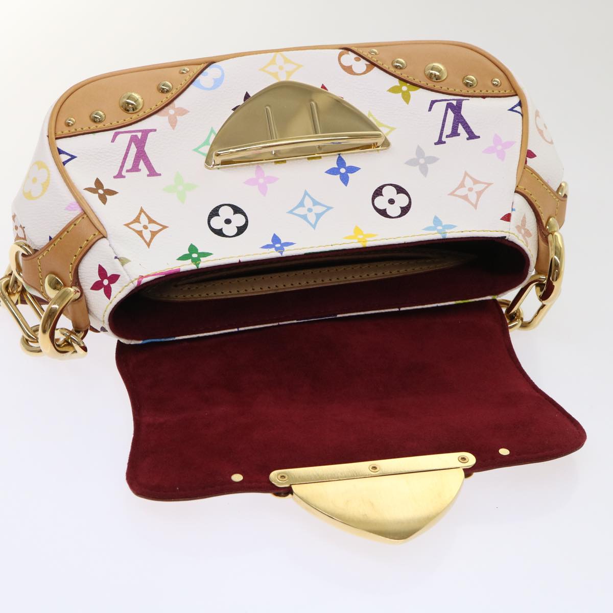 LOUIS VUITTON Monogram Multicolor Marilyn Shoulder Bag White M40127 am4684A