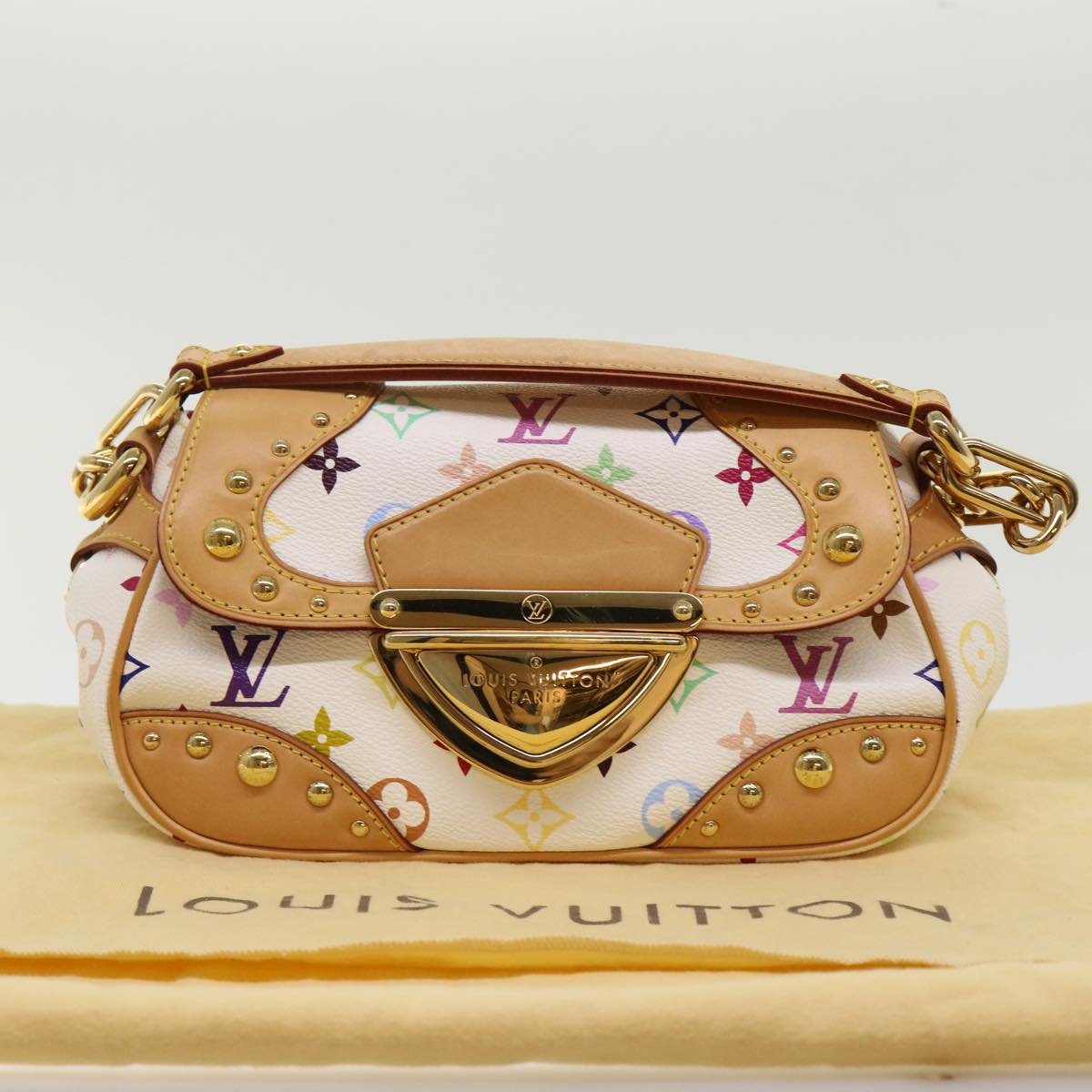 LOUIS VUITTON Monogram Multicolor Marilyn Shoulder Bag White M40127 am4684A