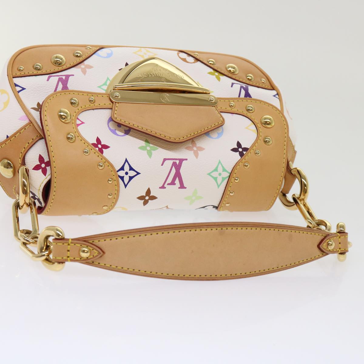 LOUIS VUITTON Monogram Multicolor Marilyn Shoulder Bag White M40127 am4684A