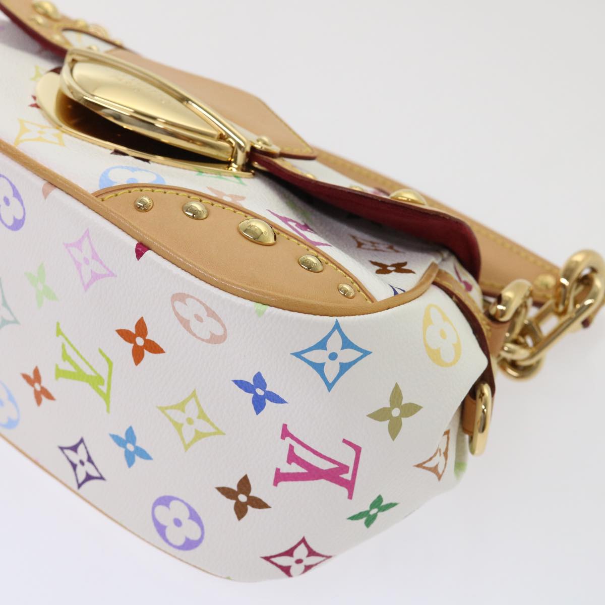 LOUIS VUITTON Monogram Multicolor Marilyn Shoulder Bag White M40127 am4684A