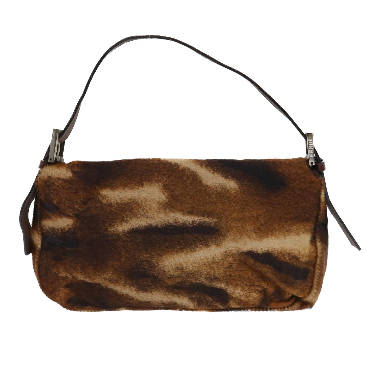 Luxury FendiMamma Baguette Shoulder Bag Harako leather Brownam4876