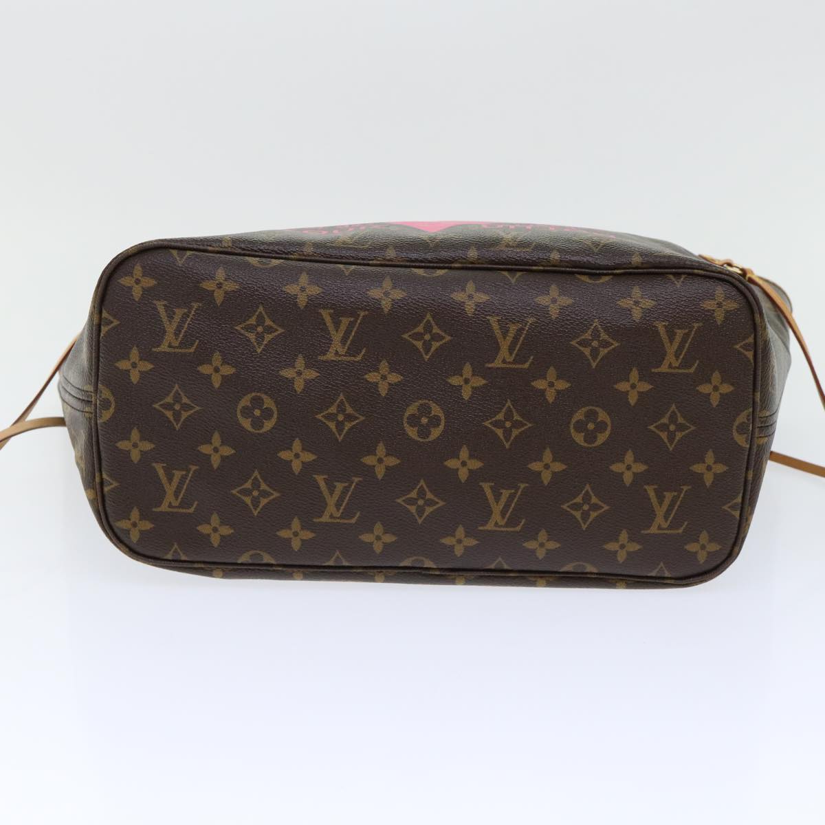 LOUIS VUITTON Monogram V line Neverfull MM Tote Bag Pink M41602 LV am4905
