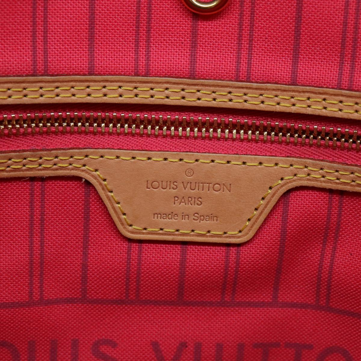 LOUIS VUITTON Monogram V line Neverfull MM Tote Bag Pink M41602 LV am4905