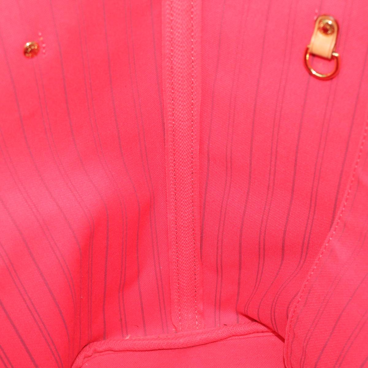LOUIS VUITTON Monogram V line Neverfull MM Tote Bag Pink M41602 LV am4905