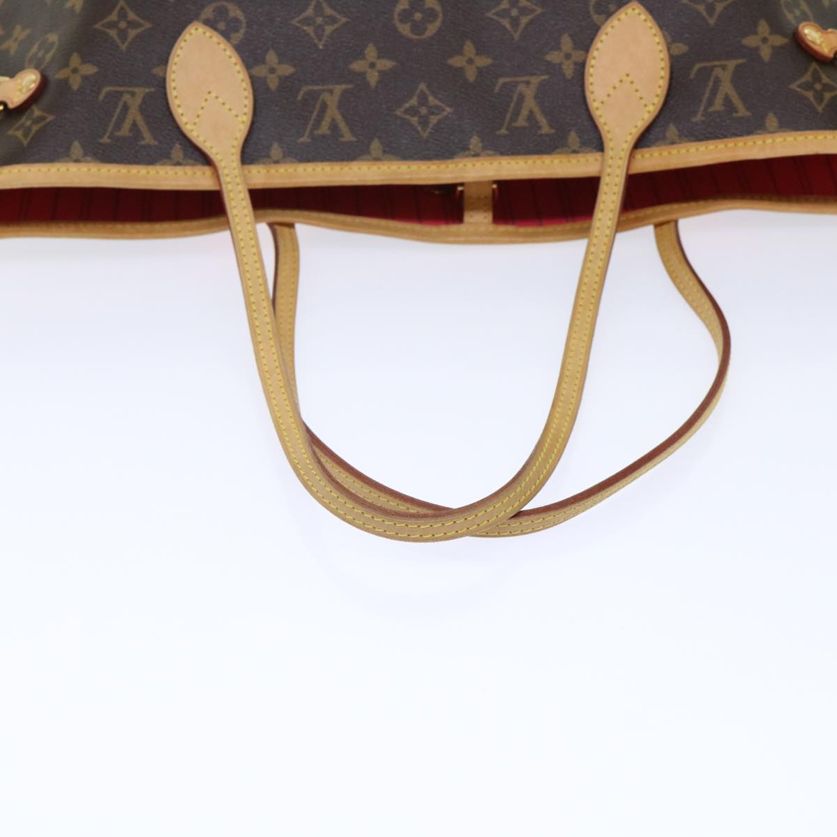 LOUIS VUITTON Monogram V line Neverfull MM Tote Bag Pink M41602 LV am4905