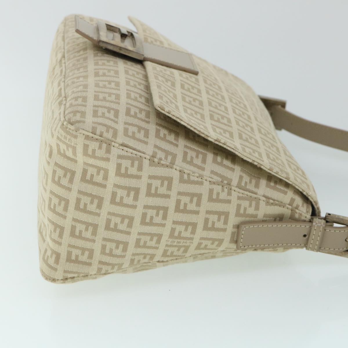 Luxury FendiZucchino Canvas Mamma Baguette Shoulder Bag Beigeam4994