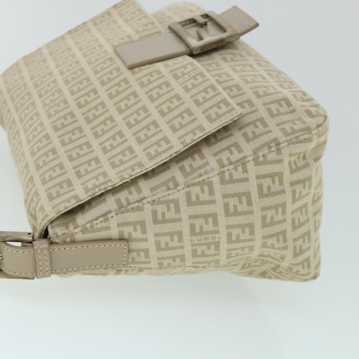 Luxury FendiZucchino Canvas Mamma Baguette Shoulder Bag Beigeam4994