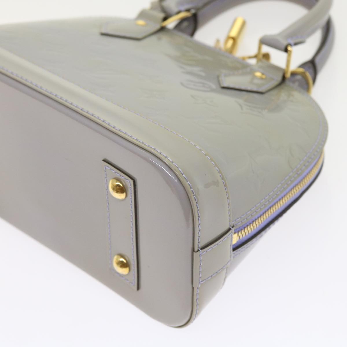 LOUIS VUITTON Monogram Vernis Alma BB Bag 2way Purple Lila M90103 LV am5080