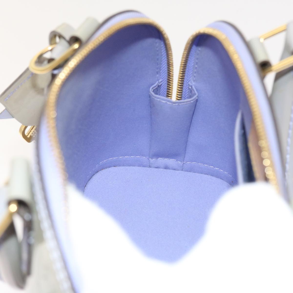 LOUIS VUITTON Monogram Vernis Alma BB Bag 2way Purple Lila M90103 LV am5080